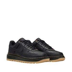 Nike Air Force 1 Luxe DB4109-001 Men's Black and Tan Sneakers